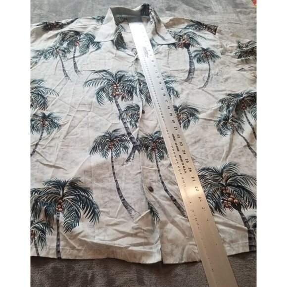 Two Palms Men's Casual Button Up Short Sleeve Hawaiian Shirt 2XL Palm Tree Print - Picture 4 of 4